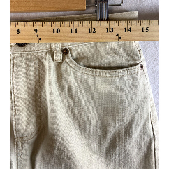Vintage Old Navy Womens Off White Jean Skirt Sz 4 Preppy New England Coastal Y2K - Picture 8 of 13
